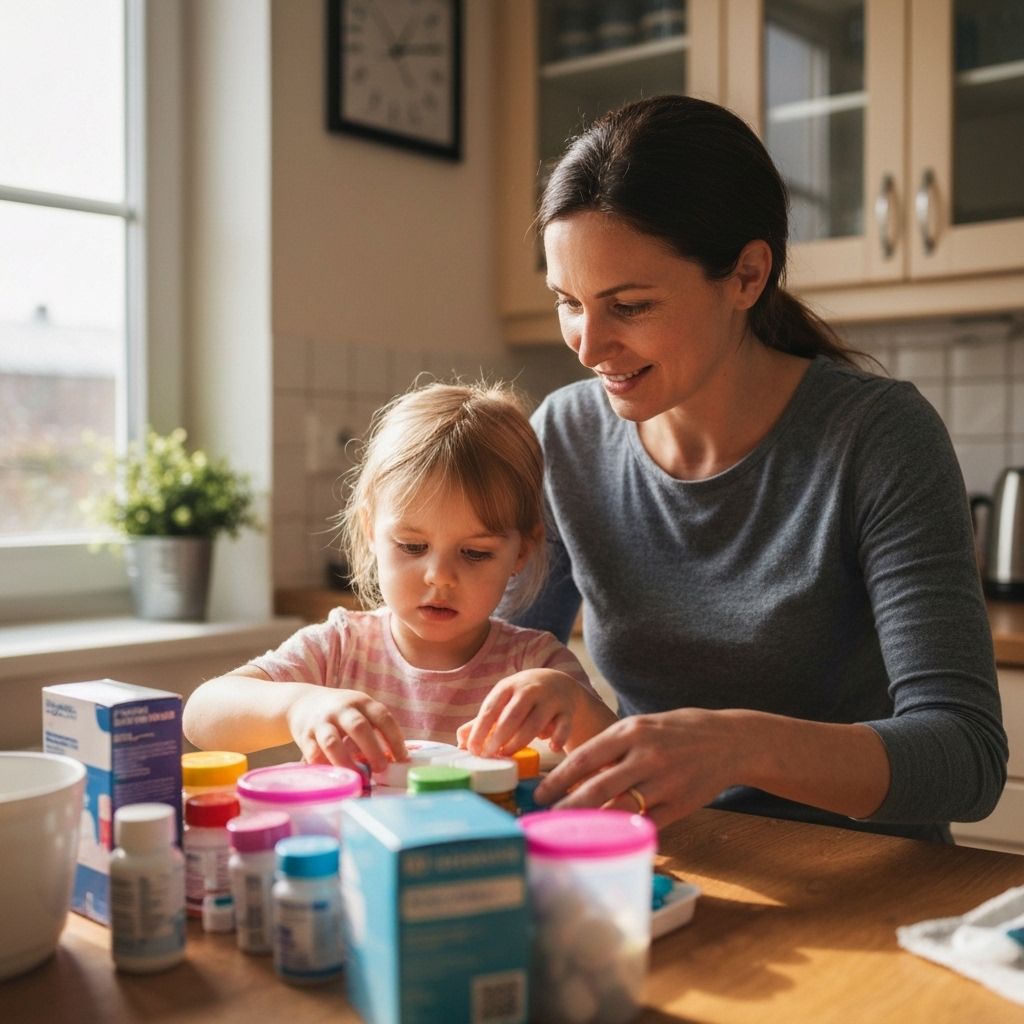 Happy families with organized diabetes management